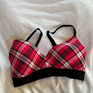 Victoria's Secret Plaid Bra - Red and Black